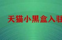 天貓小黑盒怎樣升級(jí)與入駐？