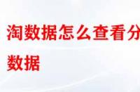 淘寶數(shù)據(jù)怎么查看分析？