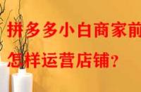 拼多多小白商家前期怎樣運營店鋪？