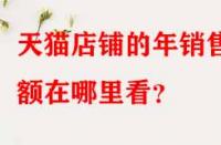 天貓店鋪的年銷(xiāo)售額在哪里看？