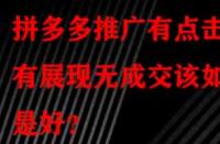 拼多多推廣有點(diǎn)擊有展現(xiàn)無成交該如何是好？
