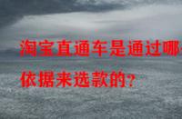 淘寶直通車是通過(guò)哪些依據(jù)來(lái)選款的？