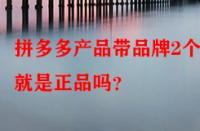 拼多多產(chǎn)品帶品牌2個(gè)字就是正品嗎？